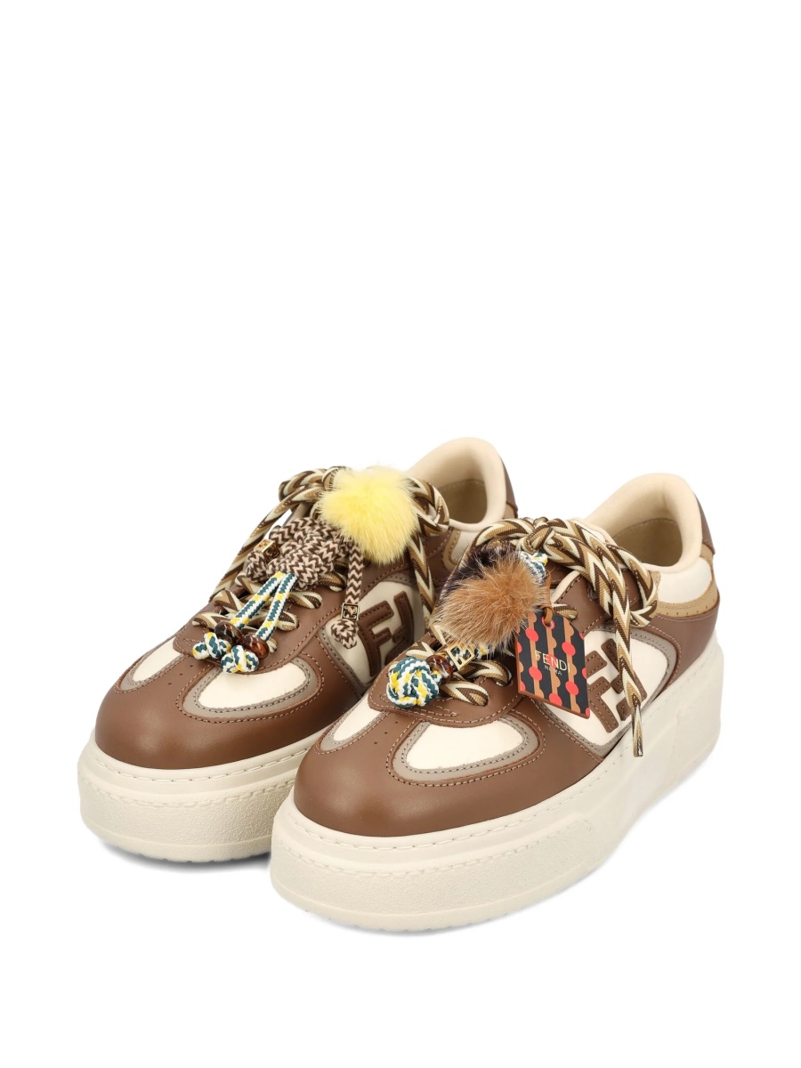 Sneakers Fendi maro din piele - Img 4