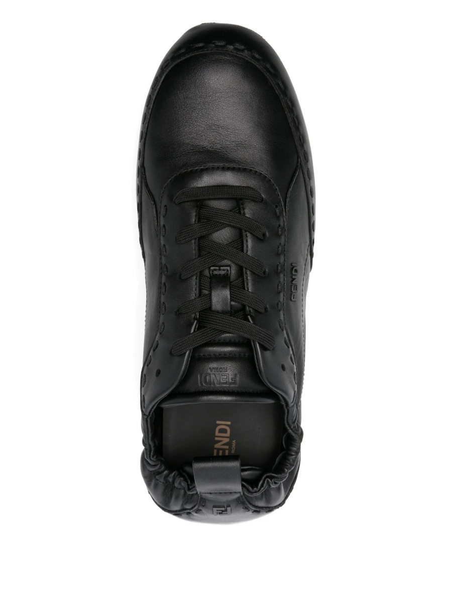 Sneakers Fendi negri din piele - Img 4