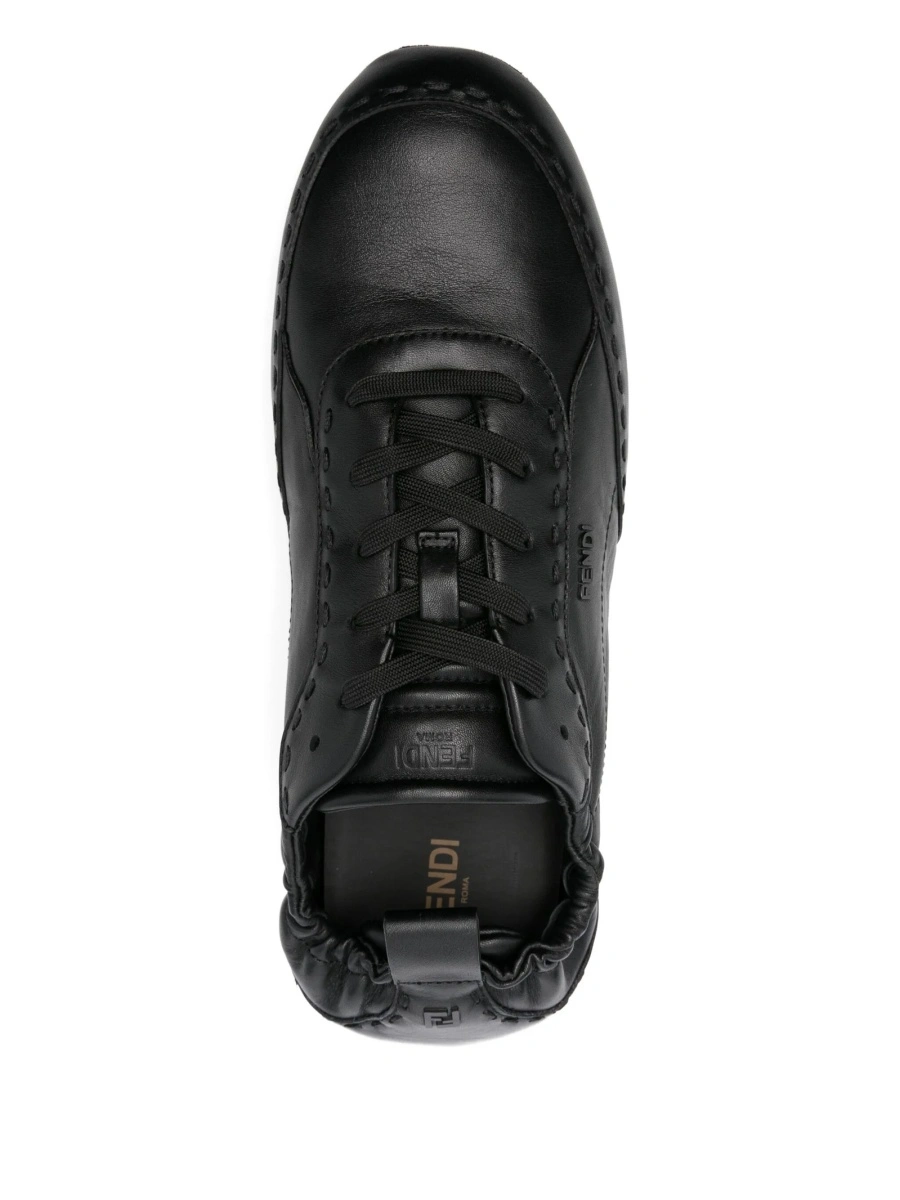 Sneakers Fendi negri din piele - Img 4