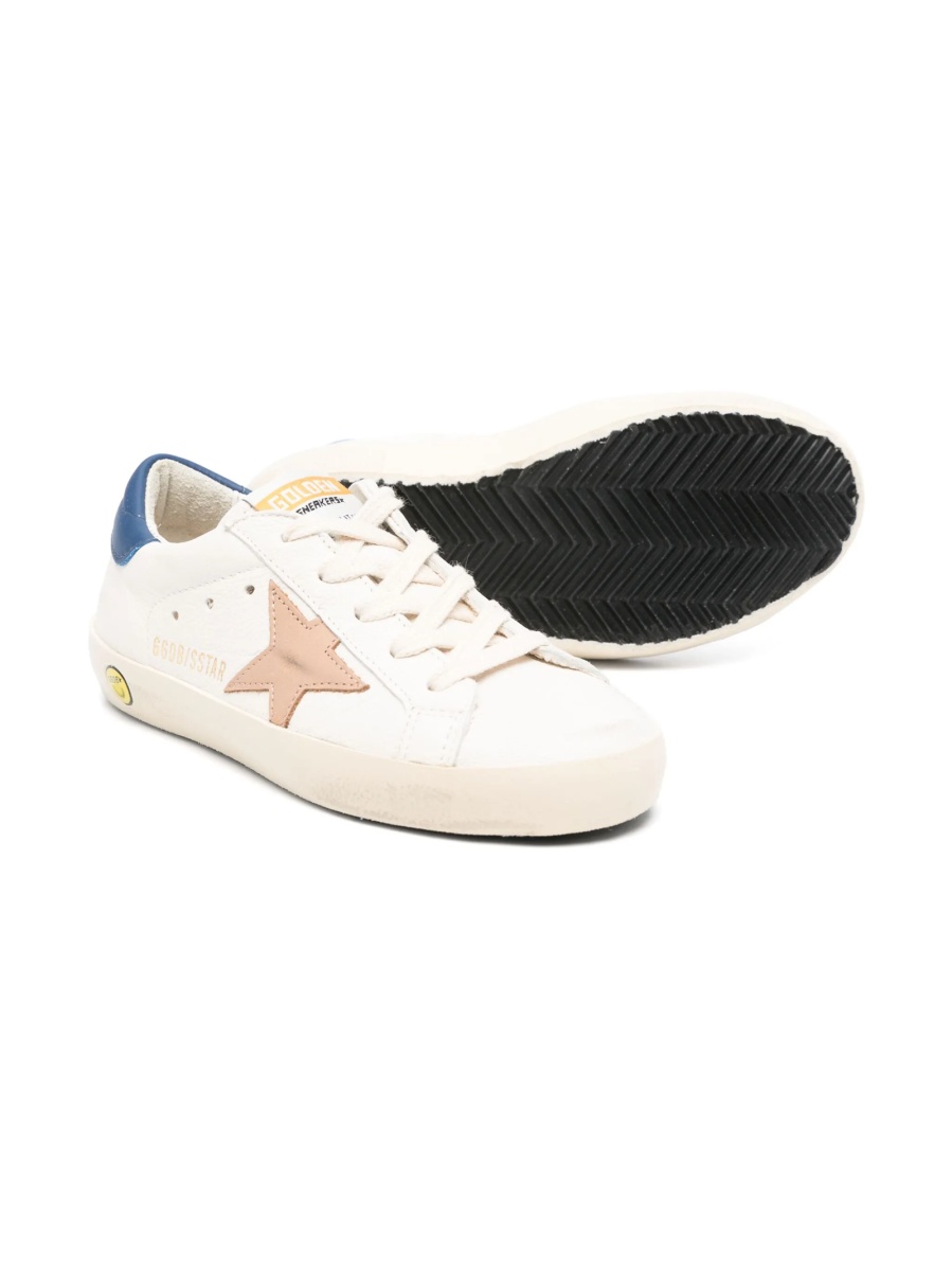Sneakers Golden Goose albi din piele - Img 2