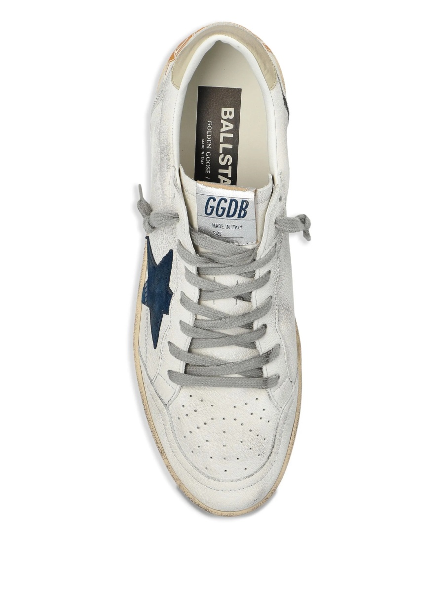 Sneakers Golden Goose albi din piele - Img 5
