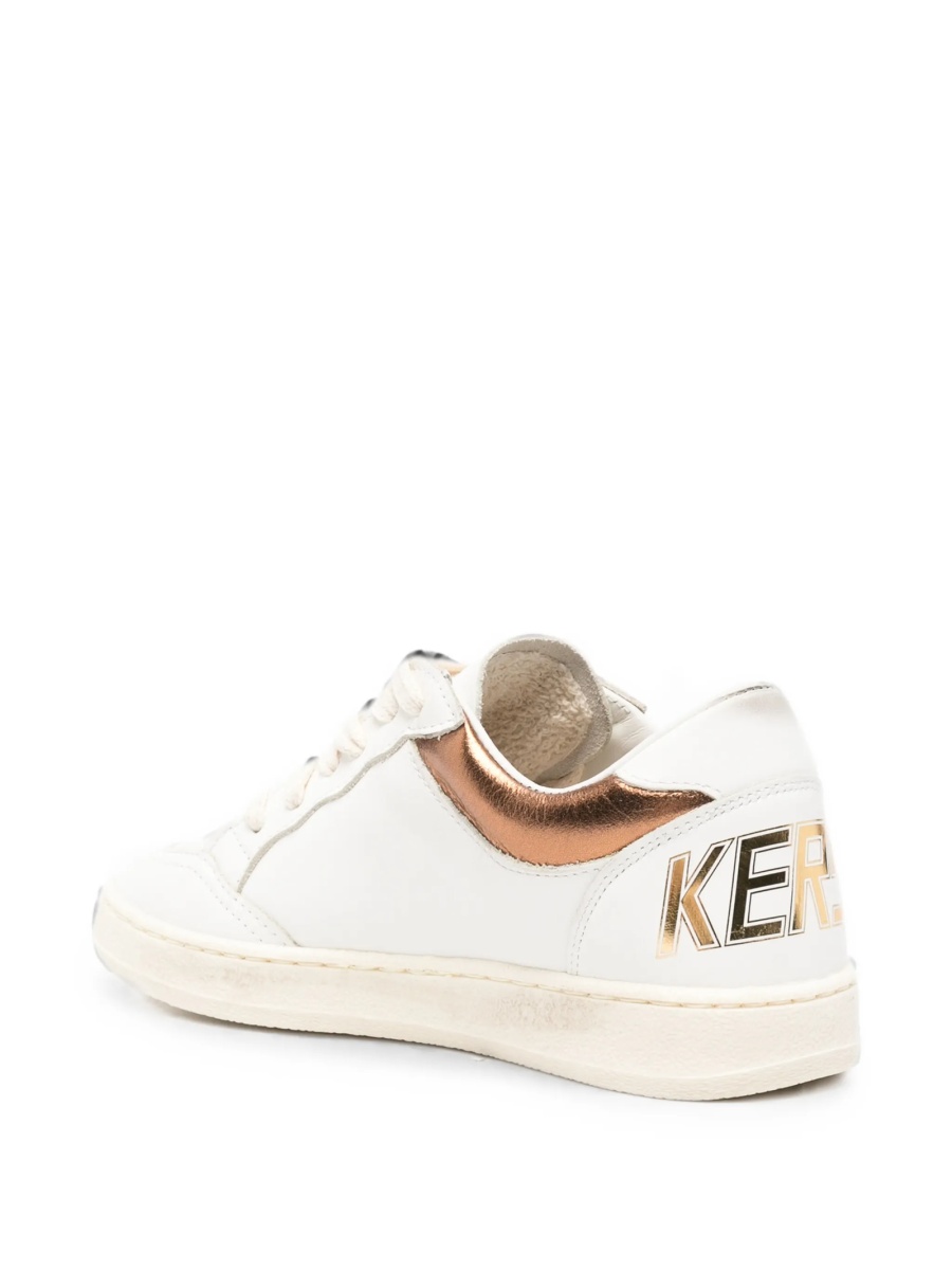Sneakers Golden Goose albi din piele - Img 2