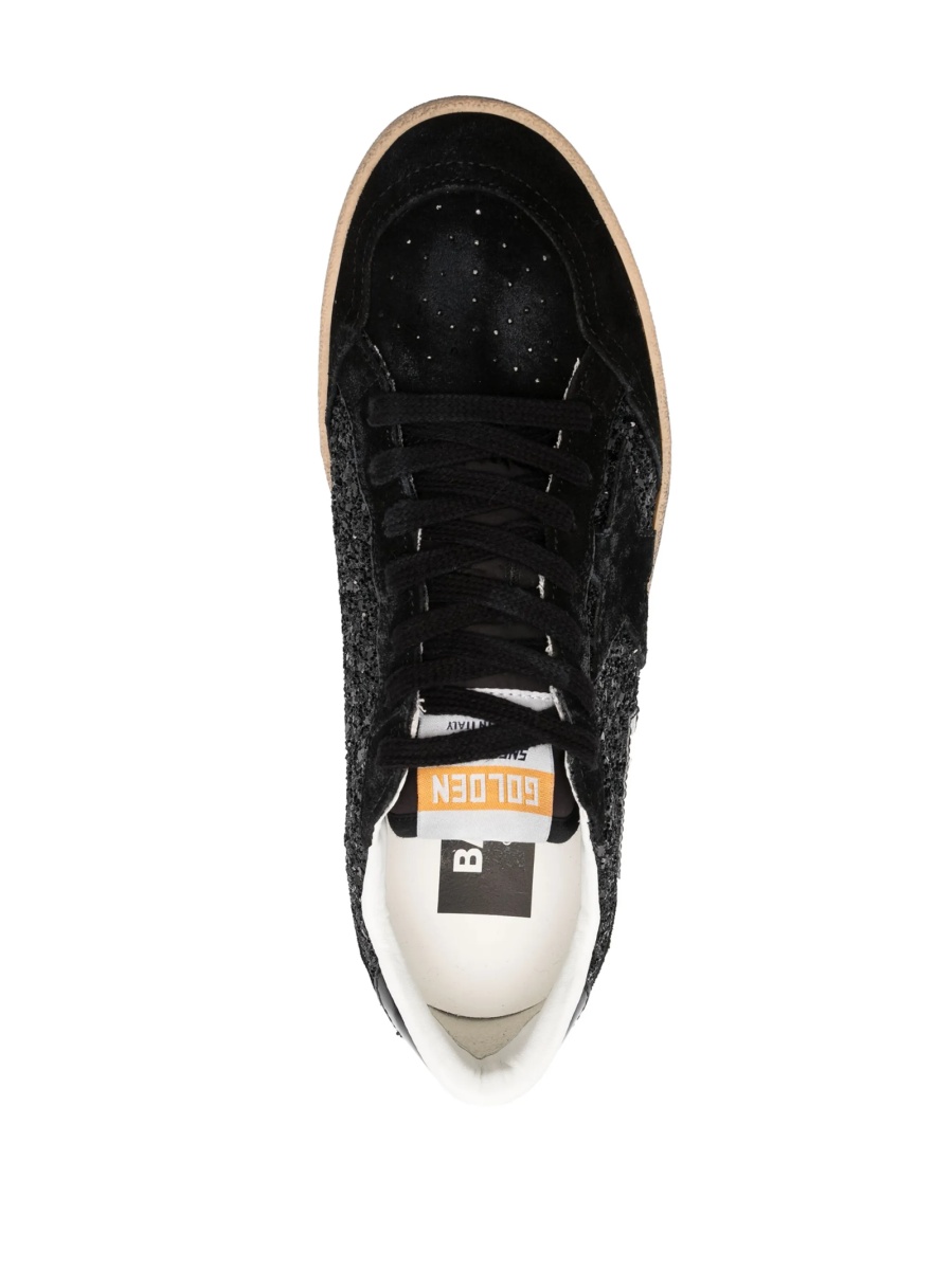Sneakers Golden Goose ball star negri din cauciuc si piele intoarsa - Img 4