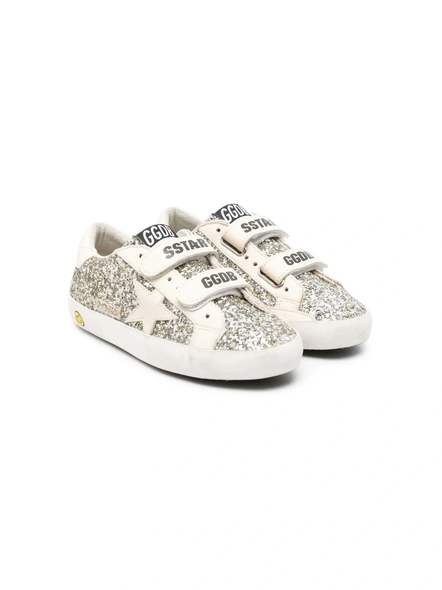 Sneakers GOLDEN GOOSE KIDS albi din tesatura tehnica - Img 7