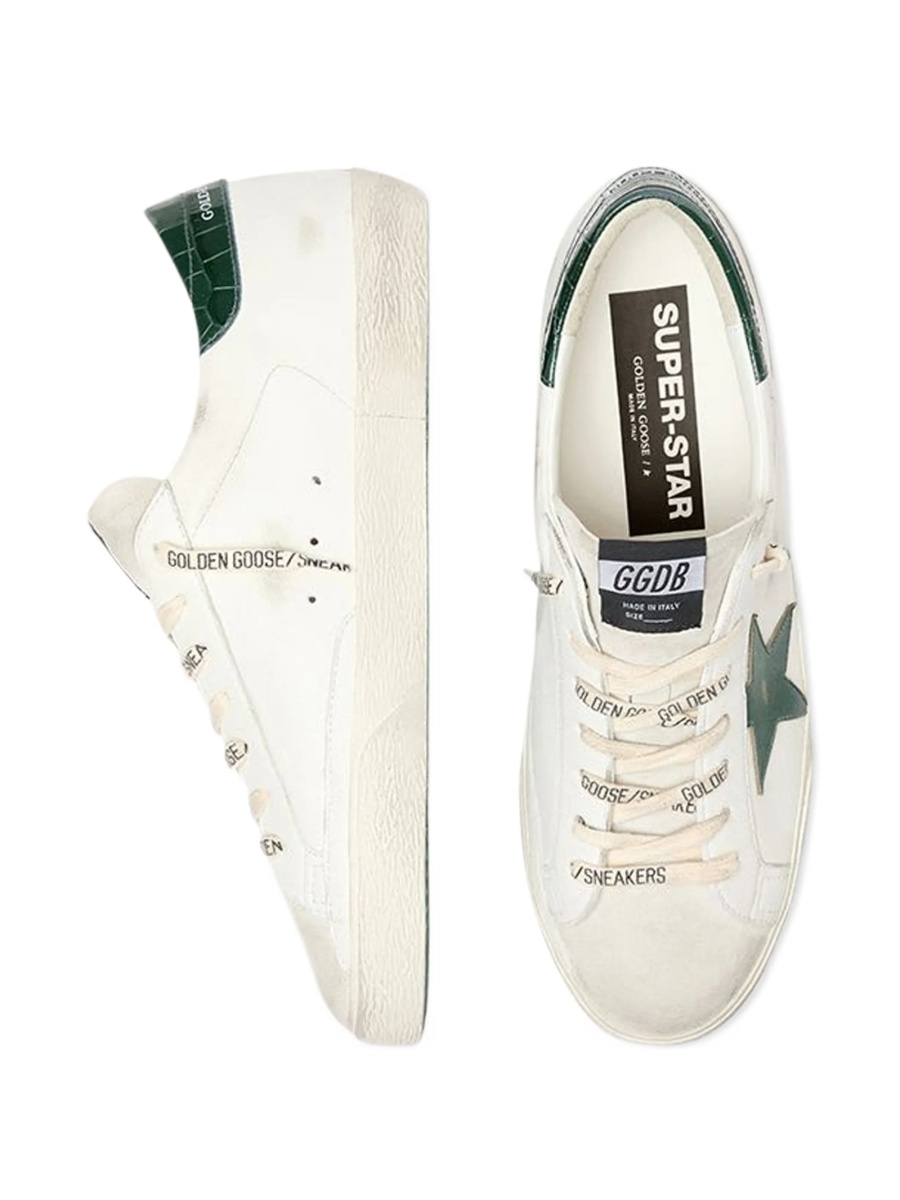 Sneakers Golden Goose star albi din bos taurus si piele - Img 3