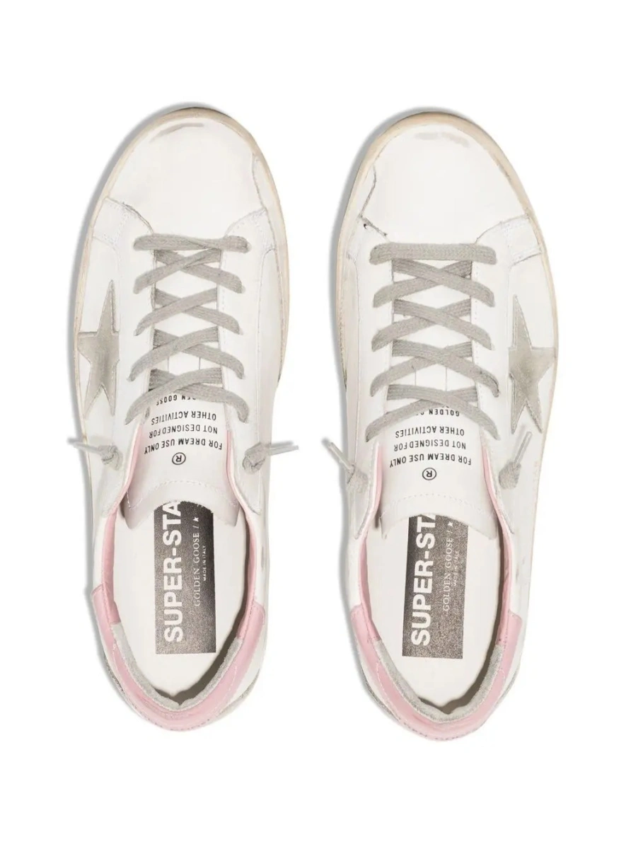 Sneakers Golden Goose 'Superstar' albi din piele - Img 3