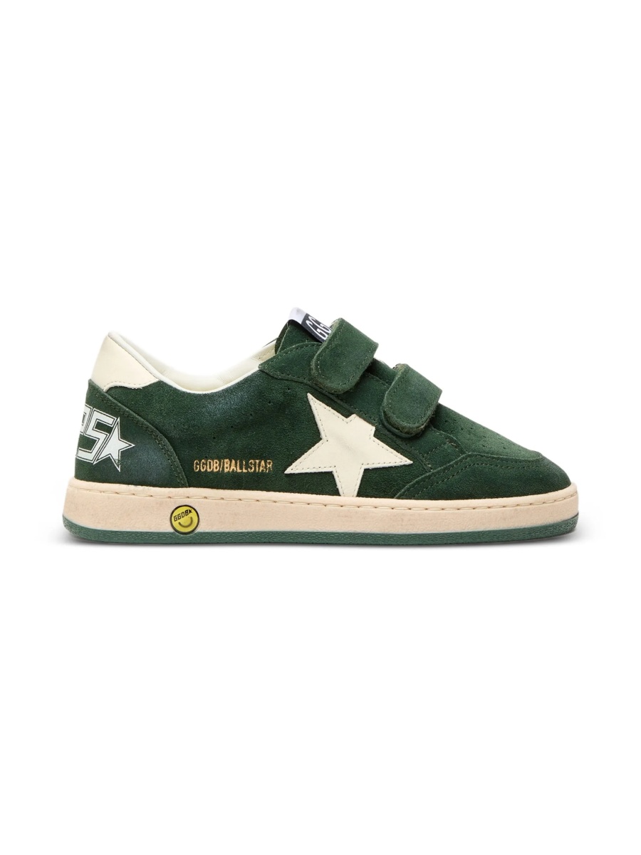 Sneakers Golden Goose verzi din piele si piele intoarsa - Img 2