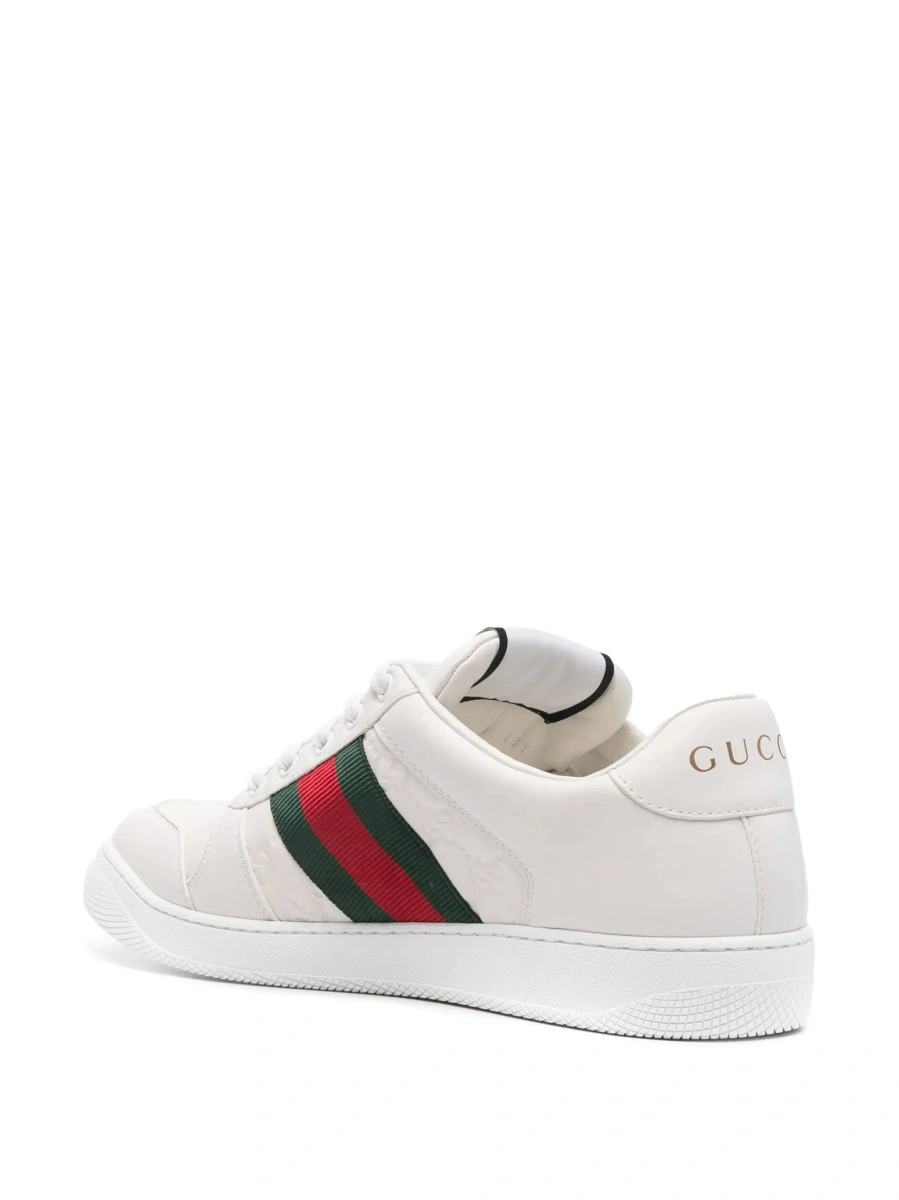 Sneakers Gucci albi din piele 'Screener' - Img 6