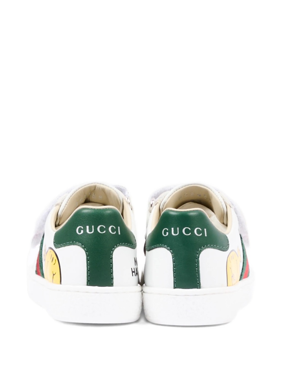 Sneakers Gucci albi din piele - Img 3
