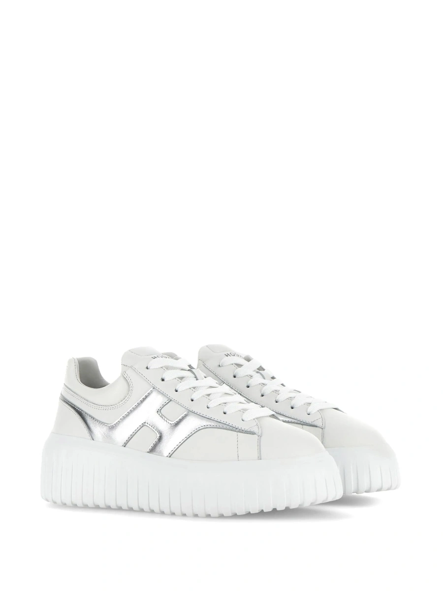 Sneakers Hogan albi din piele - Img 2