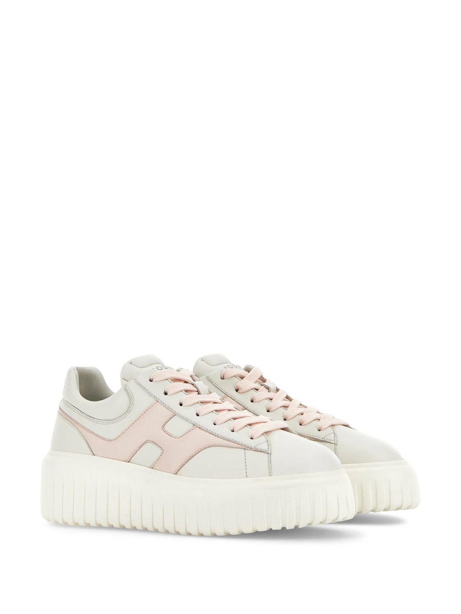 Sneakers Hogan albi din piele - Img 2