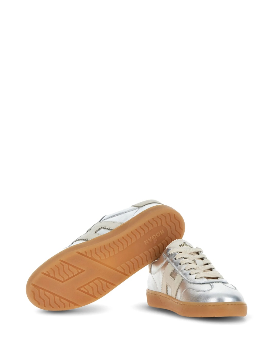 Sneakers Hogan argintii din piele - Img 5