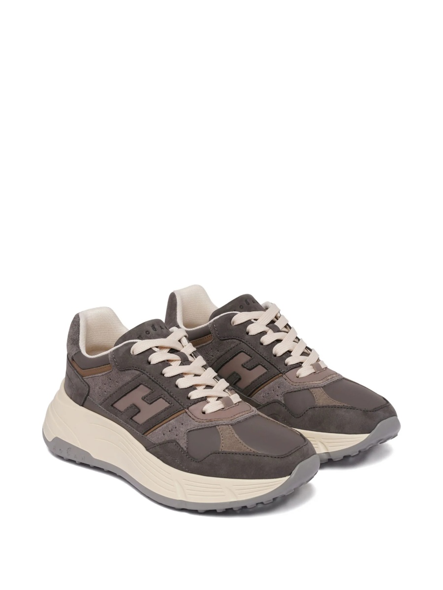 Sneakers Hogan gri din piele intoarsa - Img 2