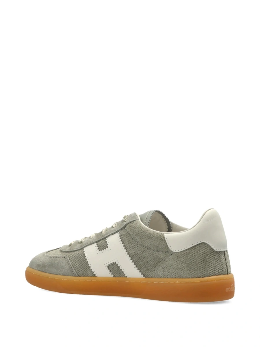 Sneakers Hogan gri din piele si piele intoarsa - Img 3