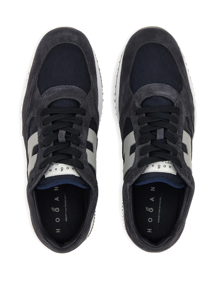 Sneakers Hogan interactive albastri din piele si poliamida - Img 3