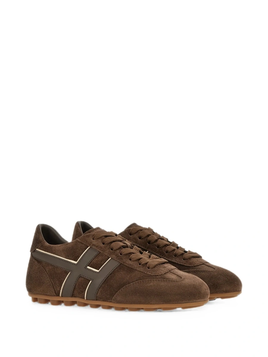 Sneakers Hogan maro din piele intoarsa - Img 2