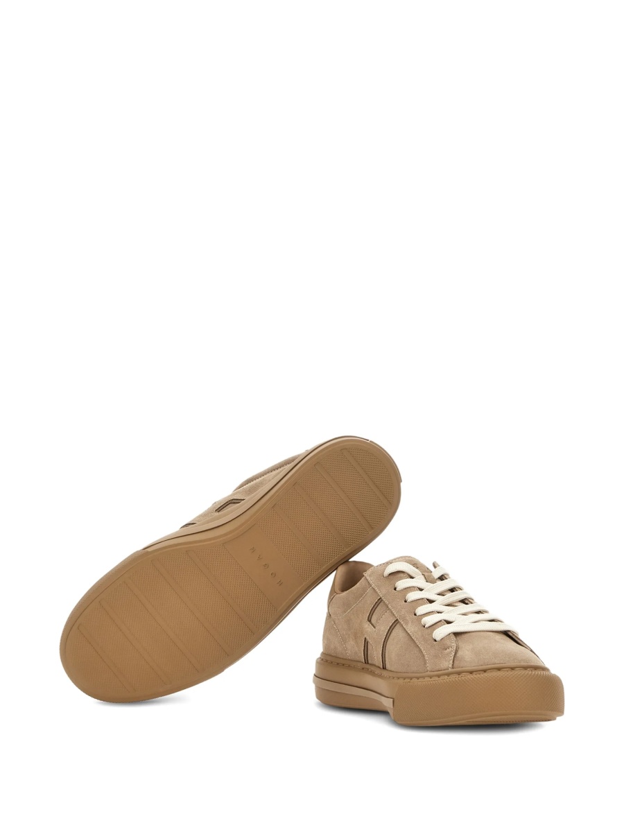 Sneakers Hogan neutri din piele intoarsa - Img 4