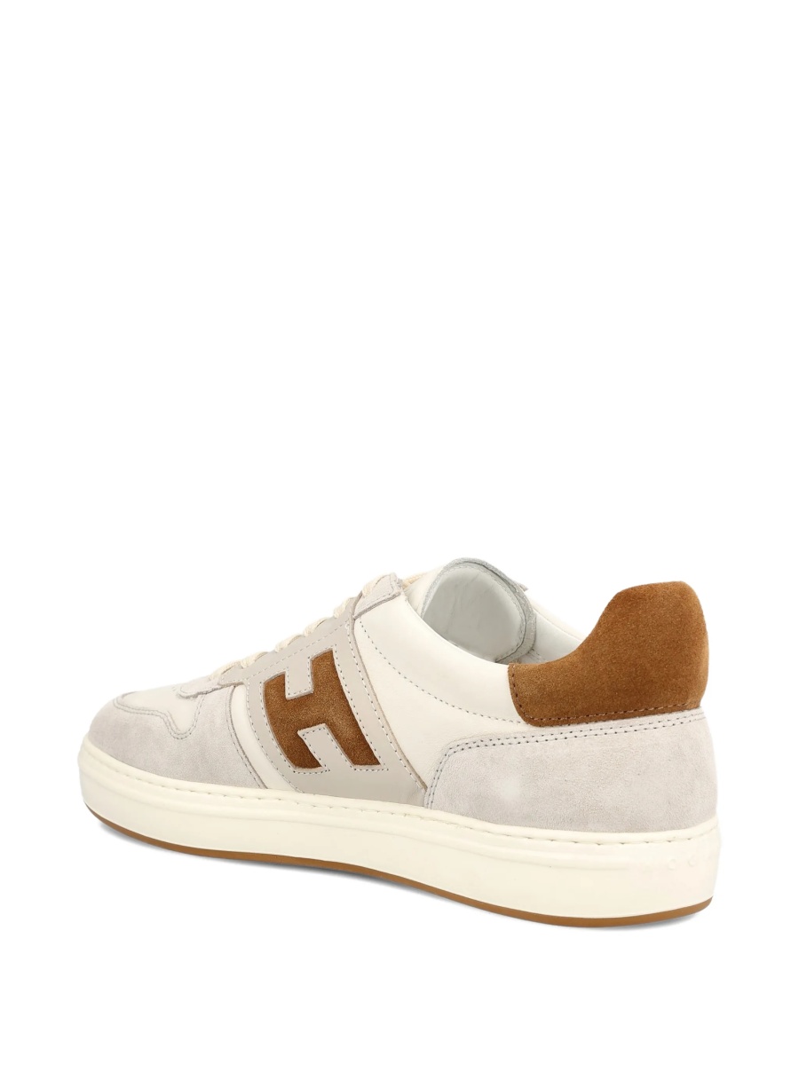 Sneakers Hogan neutri din piele intoarsa - Img 4