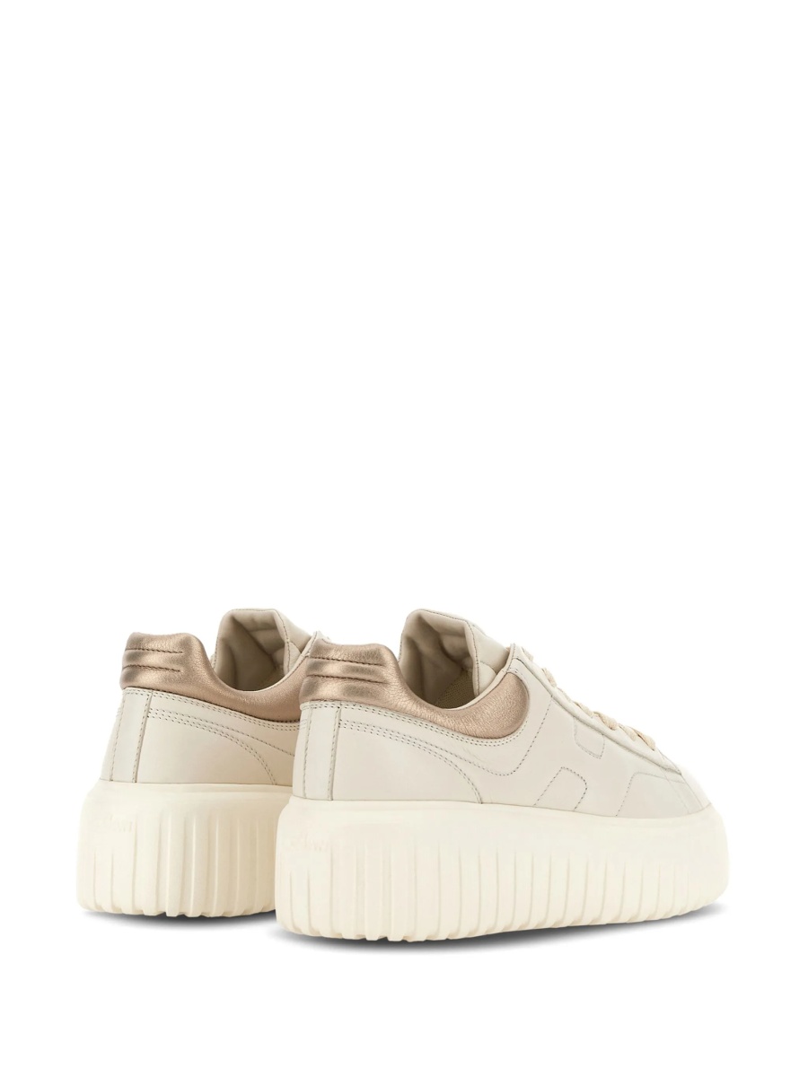 Sneakers Hogan neutri din piele - Img 3