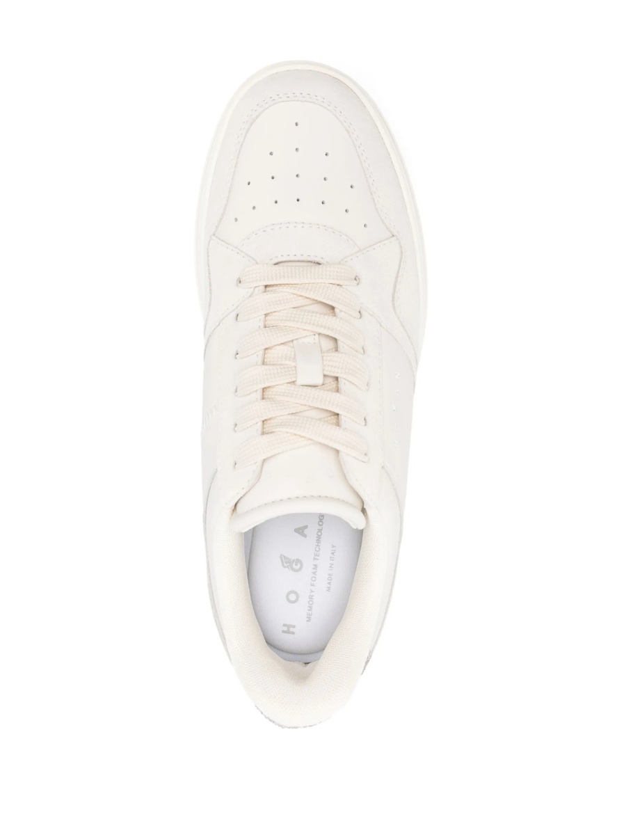 Sneakers Hogan neutri din piele - Img 4