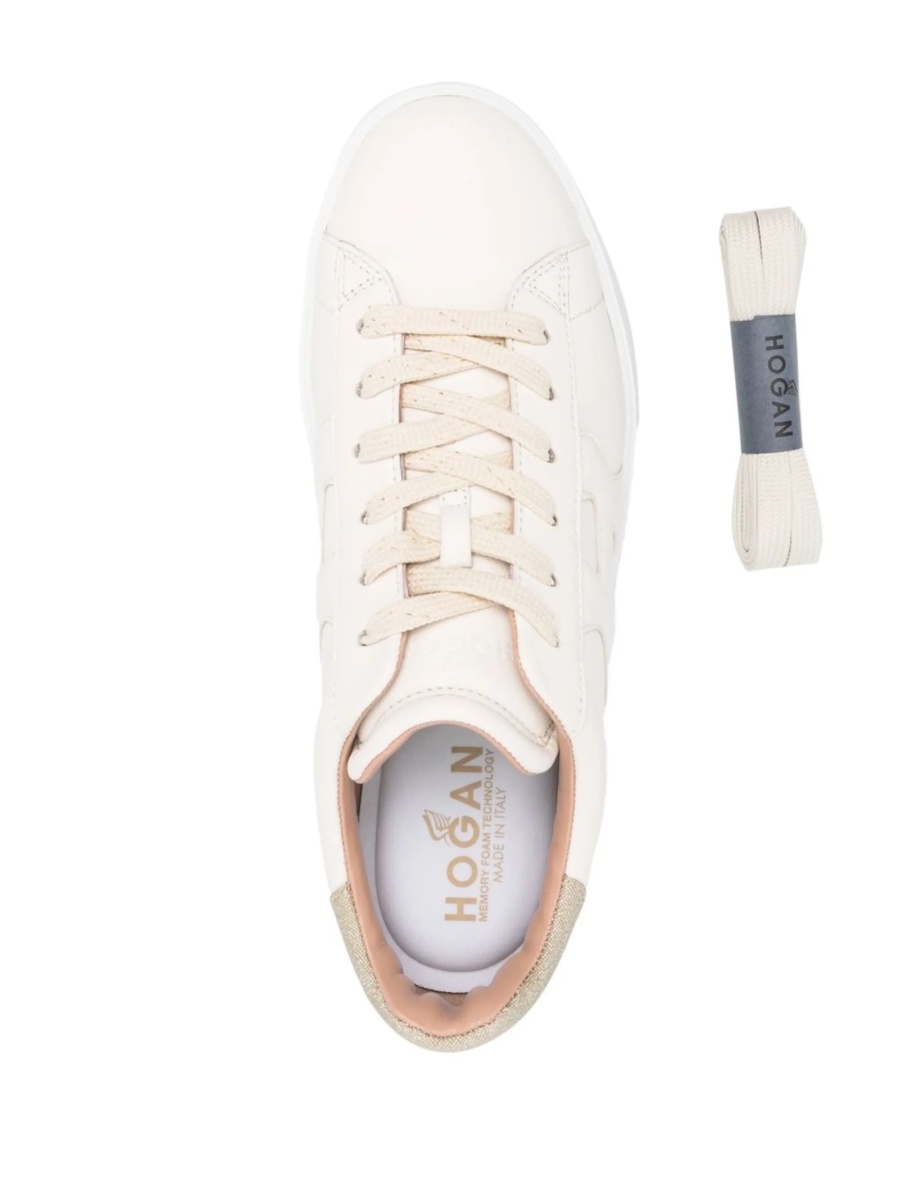 Sneakers Hogan neutri din piele - Img 4
