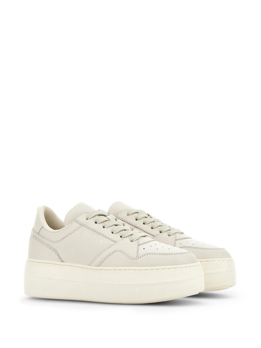 Sneakers Hogan neutri din piele - Img 2