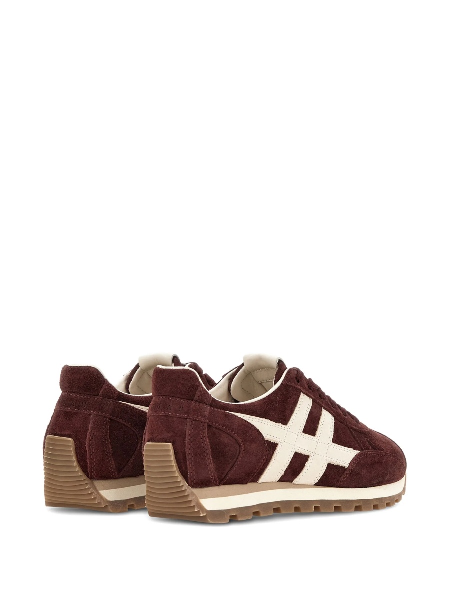 Sneakers Hogan rosii din piele intoarsa - Img 4