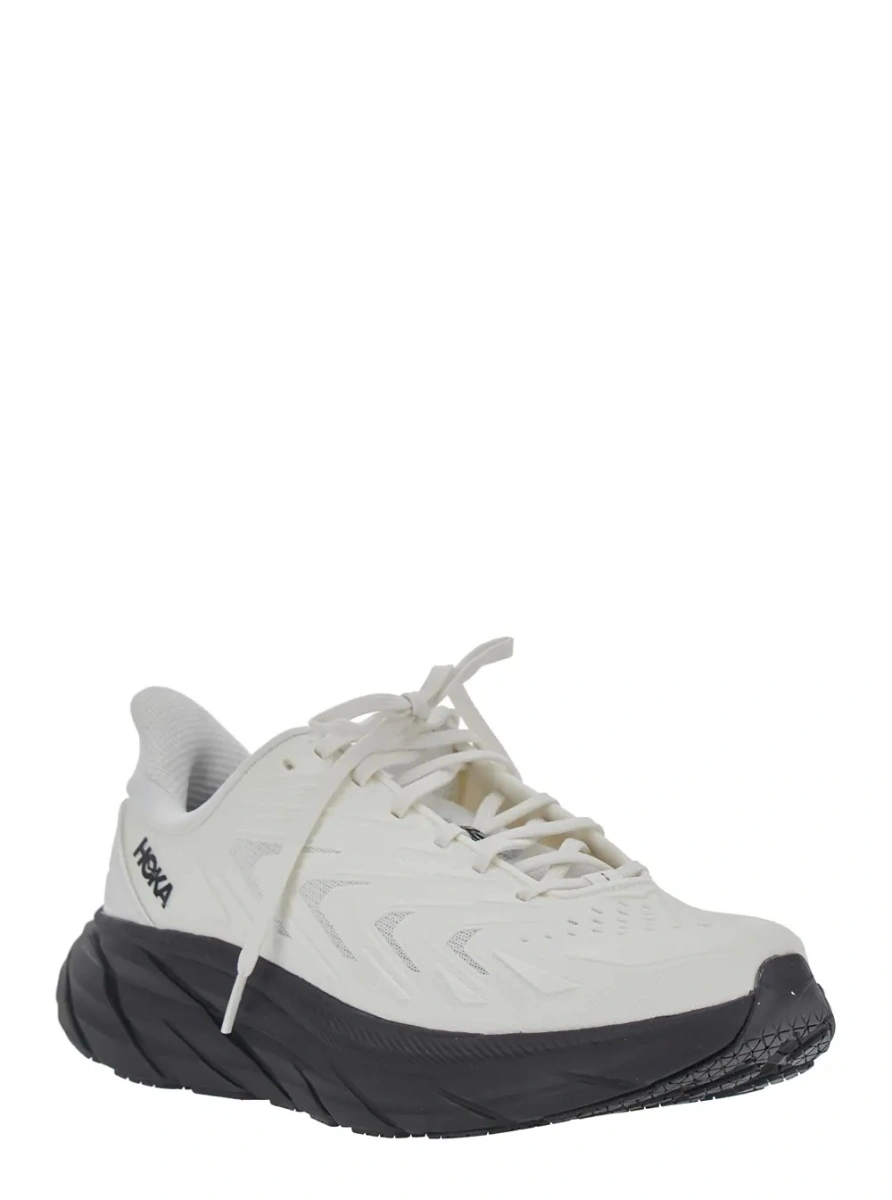 Sneakers Hoka One One albi din material textil - Img 2