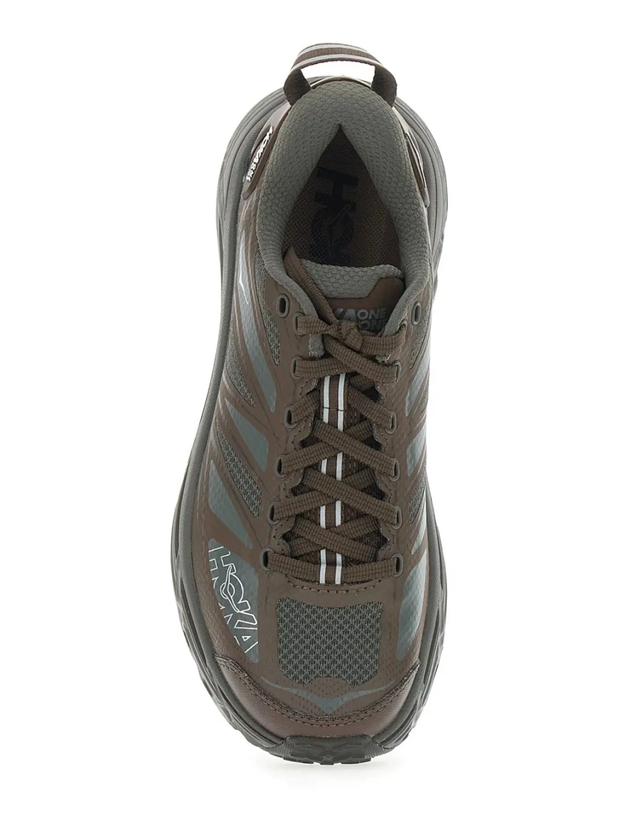 Sneakers Hoka One One negri din material tehnic - Img 3