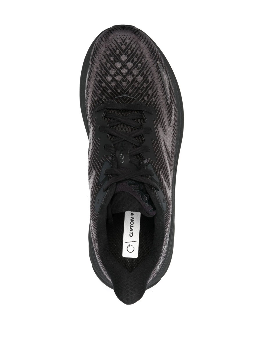 Sneakers Hoka One One negri din material textil - Img 4