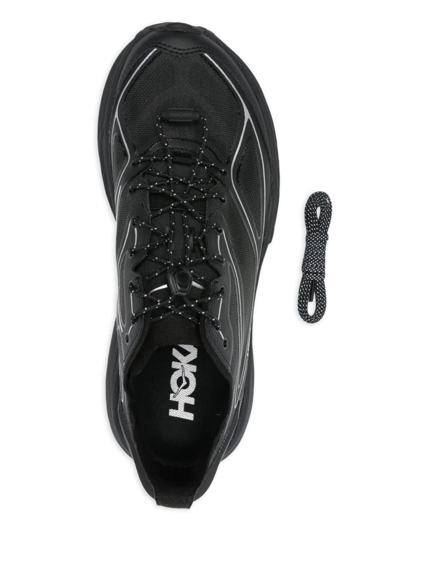 Sneakers Hoka One One negri din poliuretan si material textil - Img 4