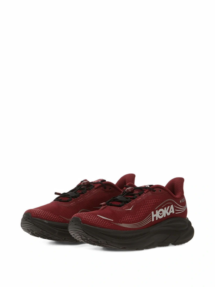 Sneakers Hoka One One rosii din material textil - Img 2