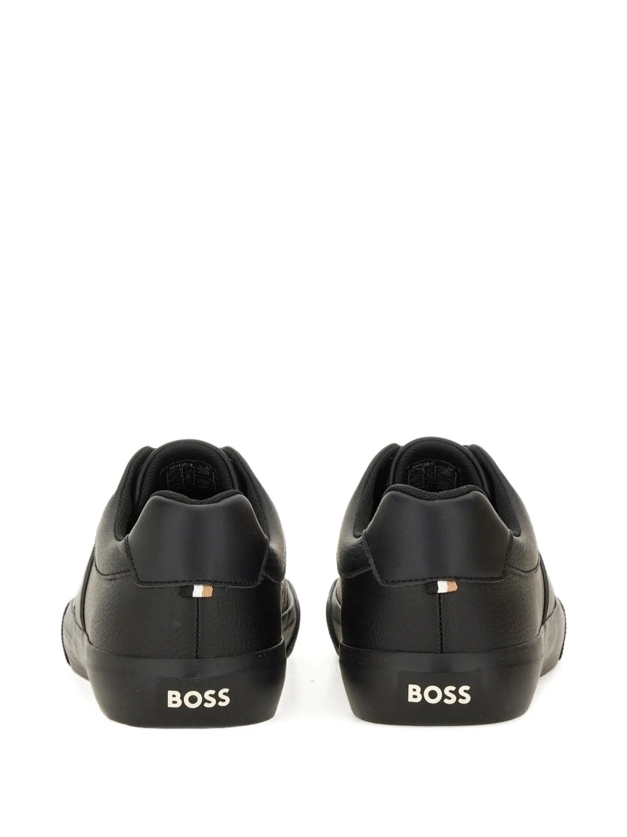 Sneakers Hugo Boss negri din piele - Img 3