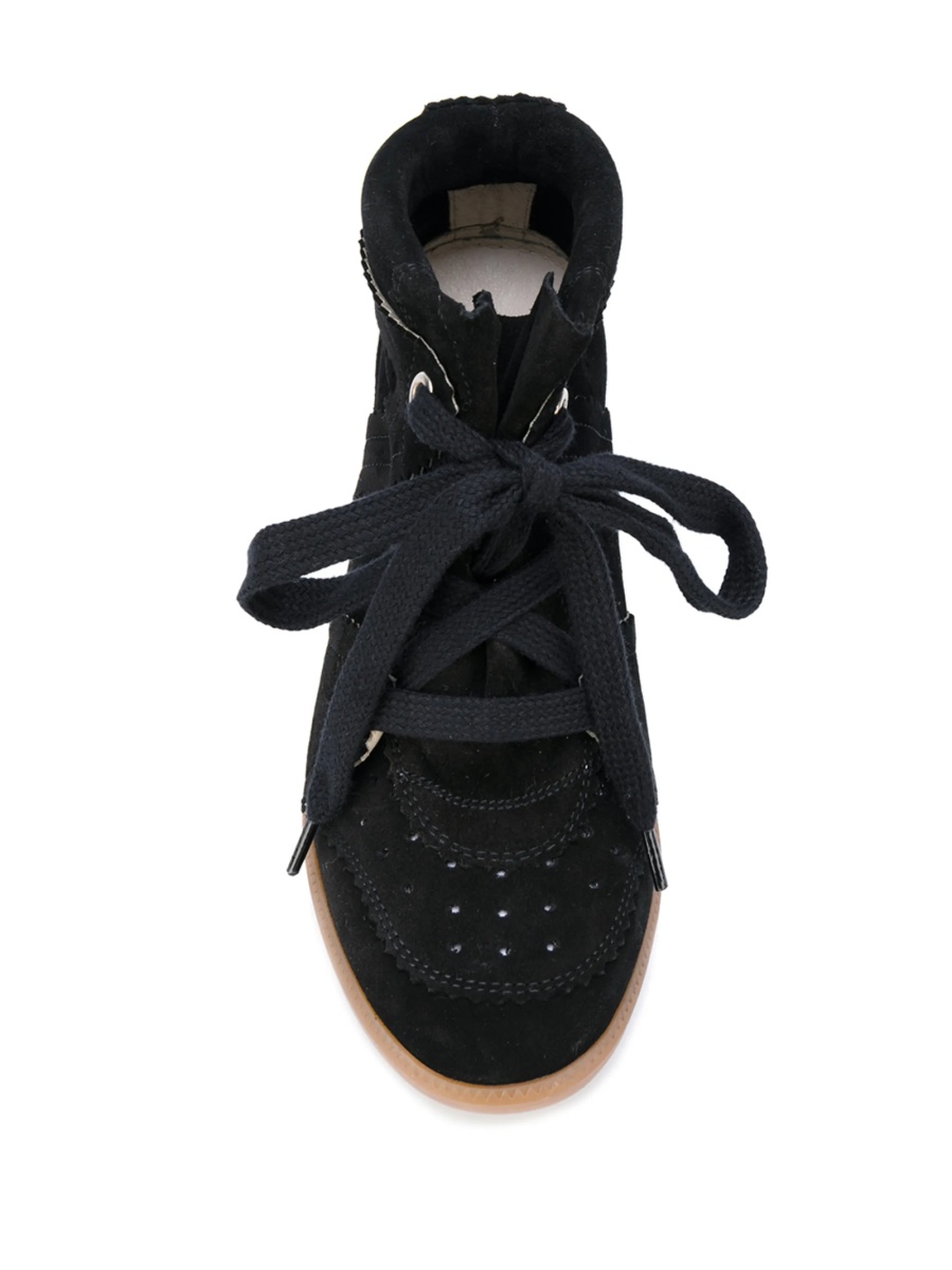 Sneakers Isabel Marant negri din piele intoarsa - Img 4