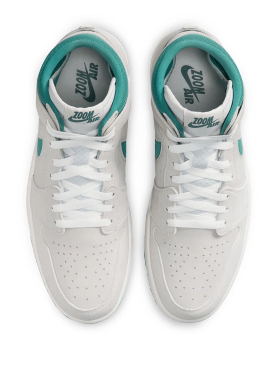 Sneakers Jordan air jordan 1 albi din material textil si piele intoarsa - Img 3