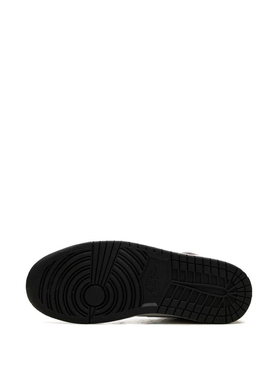 Sneakers Jordan air jordan 1 albi din piele si material textil - Img 4