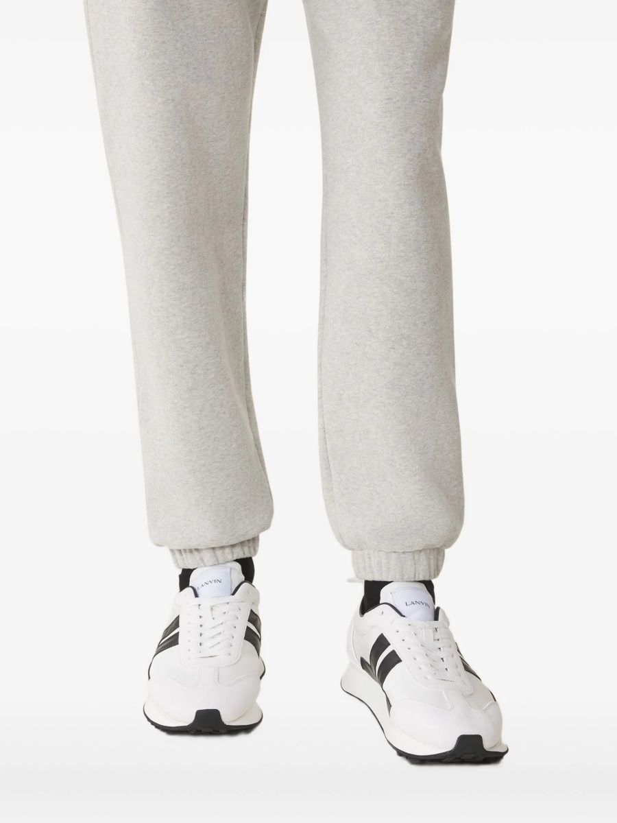 Sneakers Lanvin albi din bos taurus si poliamida - Img 5