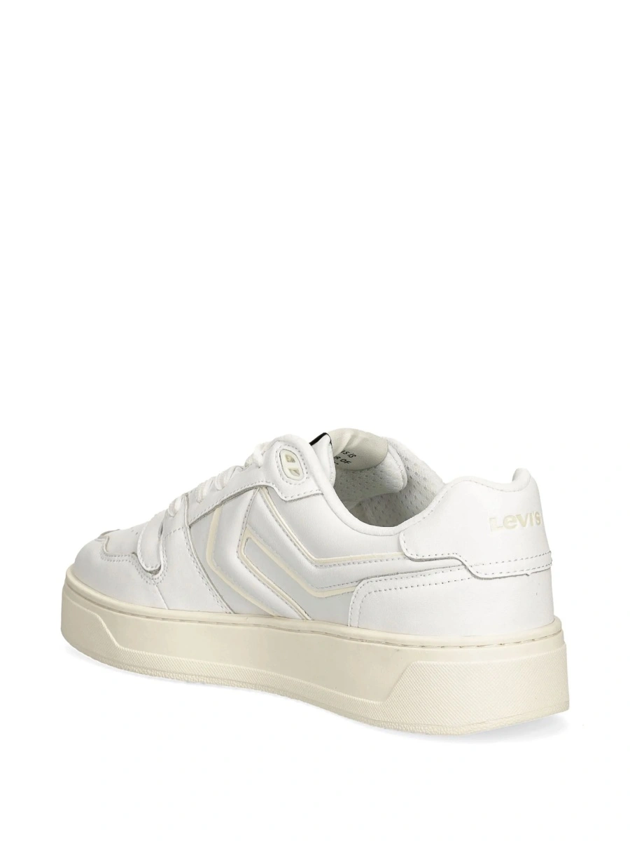 Sneakers Levi's® albi din poliuretan si piele - Img 3