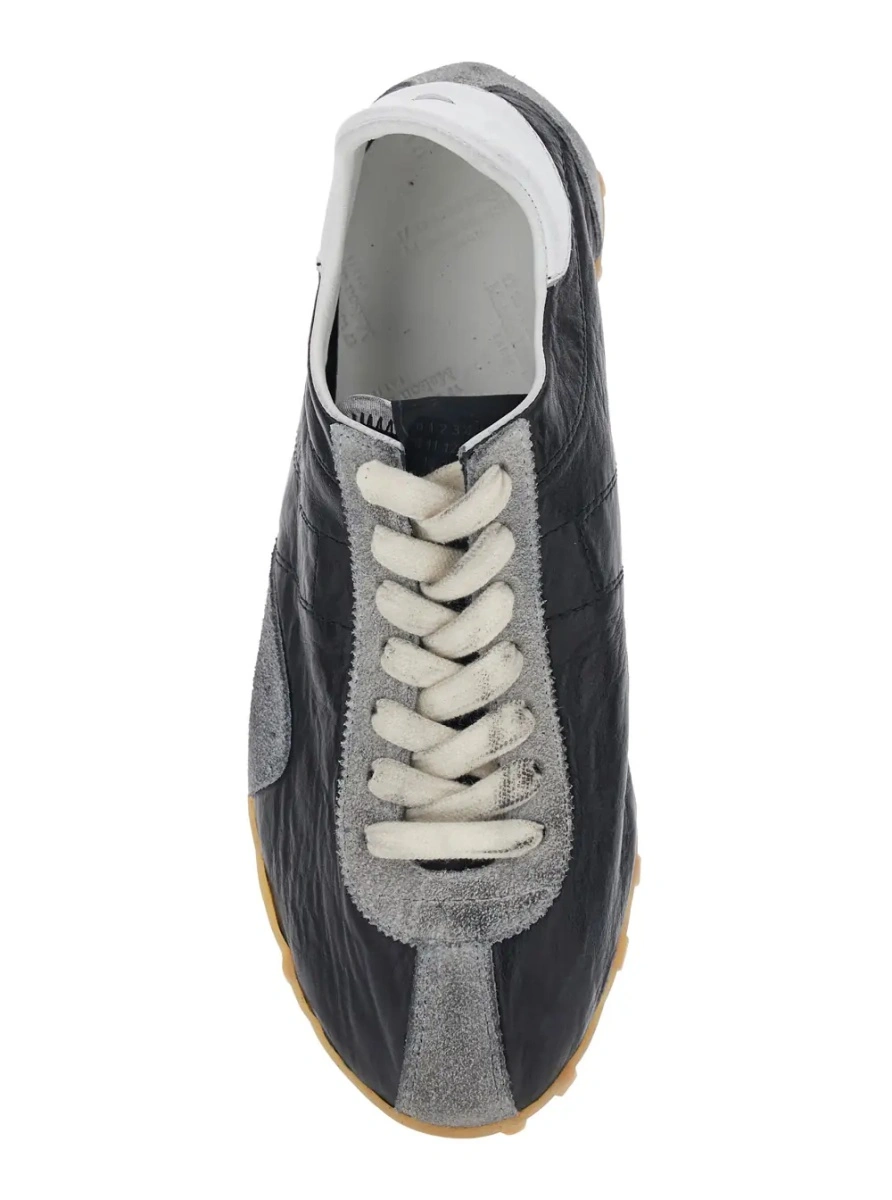 Sneakers Maison Margiela negri din piele - Img 4