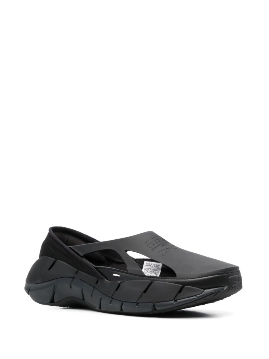 Sneakers MAISON MARGIELA X REEBOK negri din cauciuc si material textil - Img 2