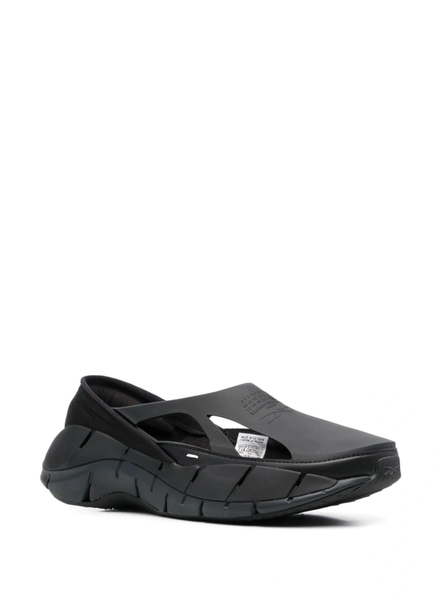 Sneakers MAISON MARGIELA X REEBOK negri din cauciuc si material textil - Img 2