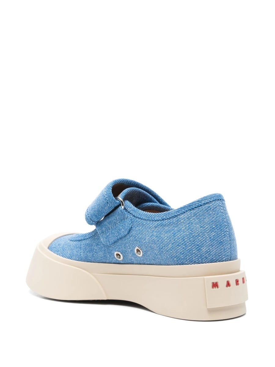 Sneakers Marni albastri din material textil - Img 3