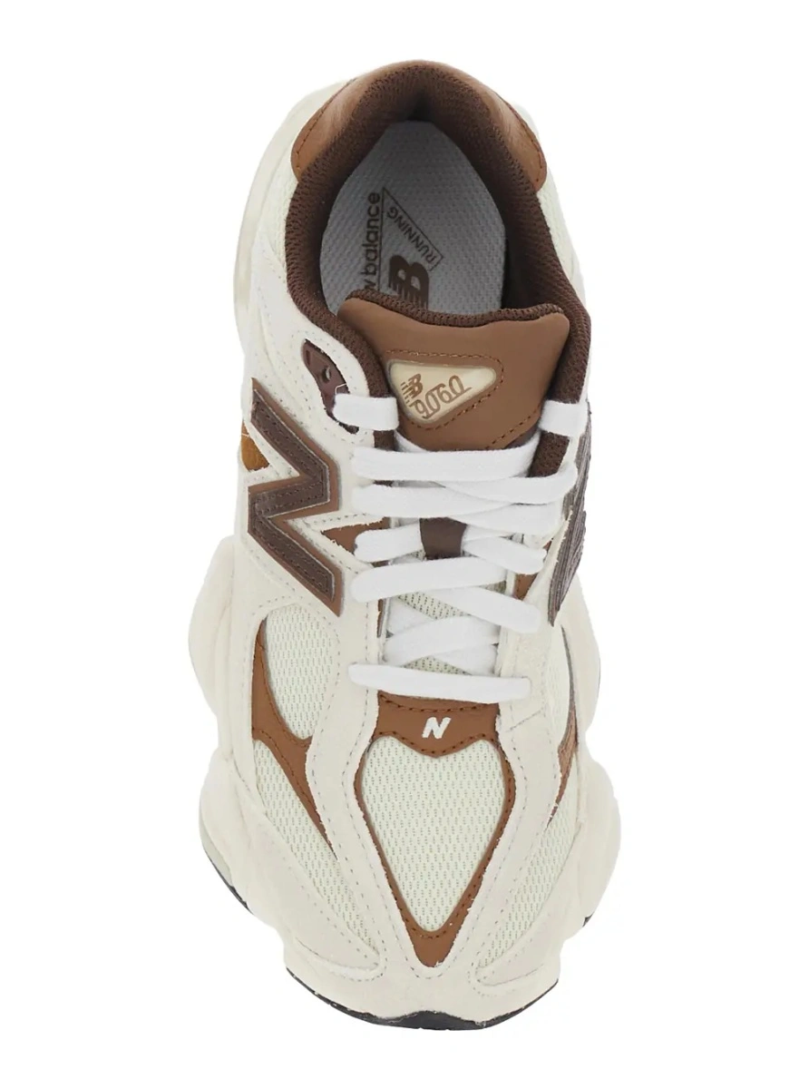Sneakers New Balance '9060' maro din piele si material textil - Img 4