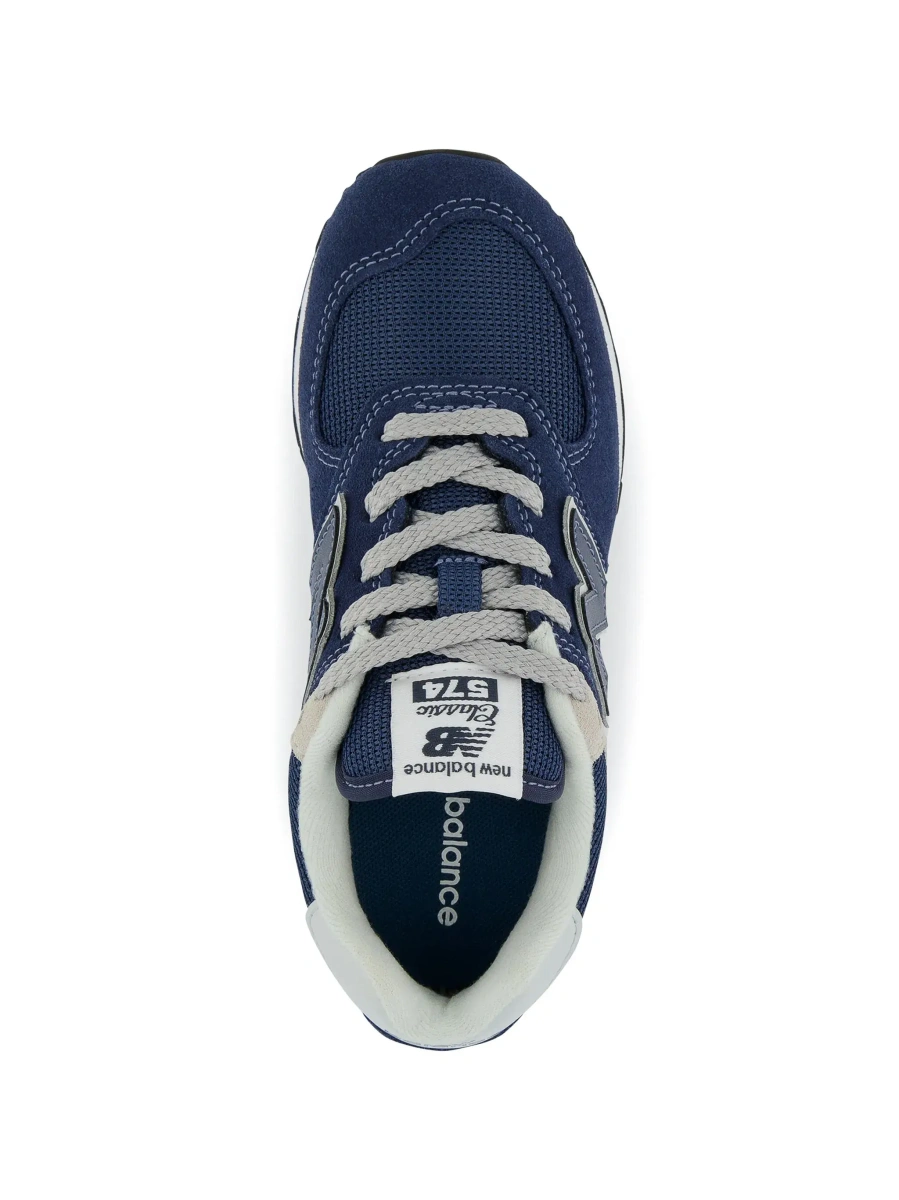 Sneakers New Balance albastri din piele si material textil - Img 8