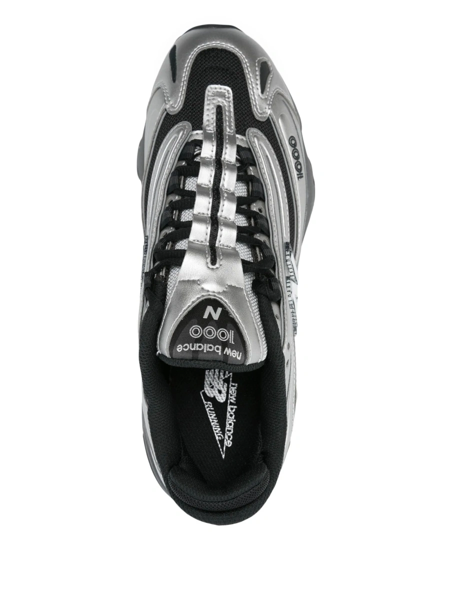 Sneakers New Balance argintii din material textil si piele - Img 4