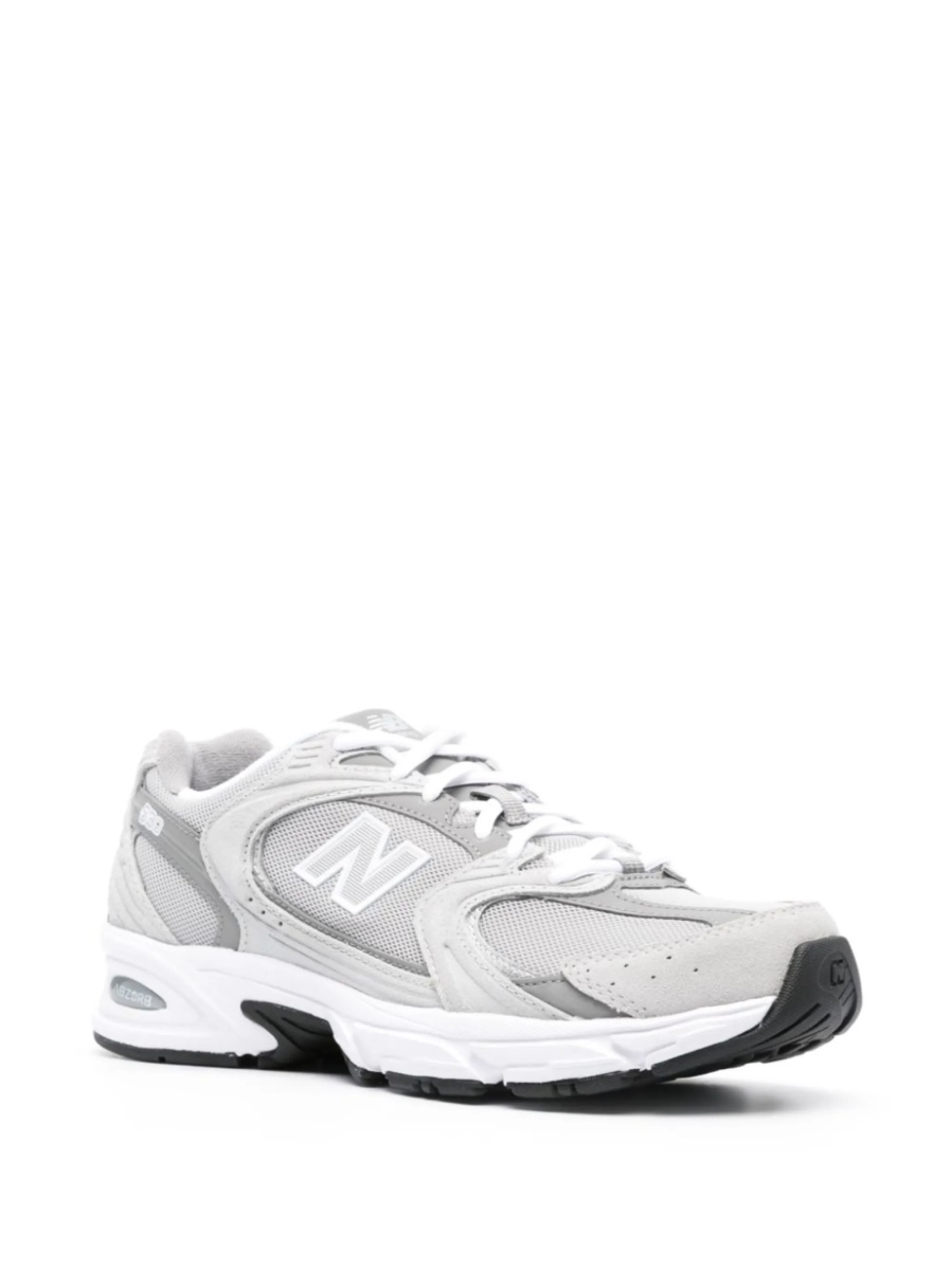 Sneakers New Balance gri din piele si piele intoarsa - Img 2