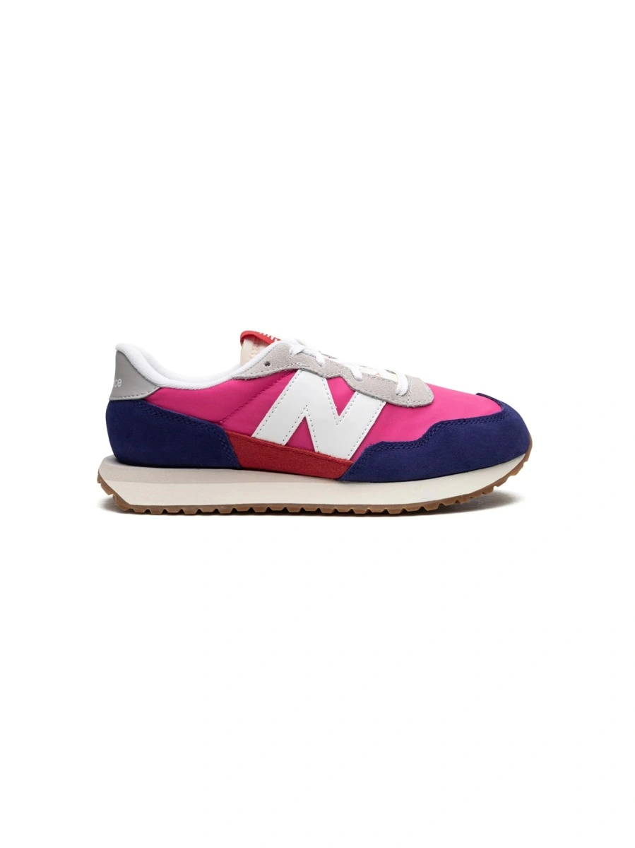 Sneakers New Balance violet din piele intoarsa - Img 2
