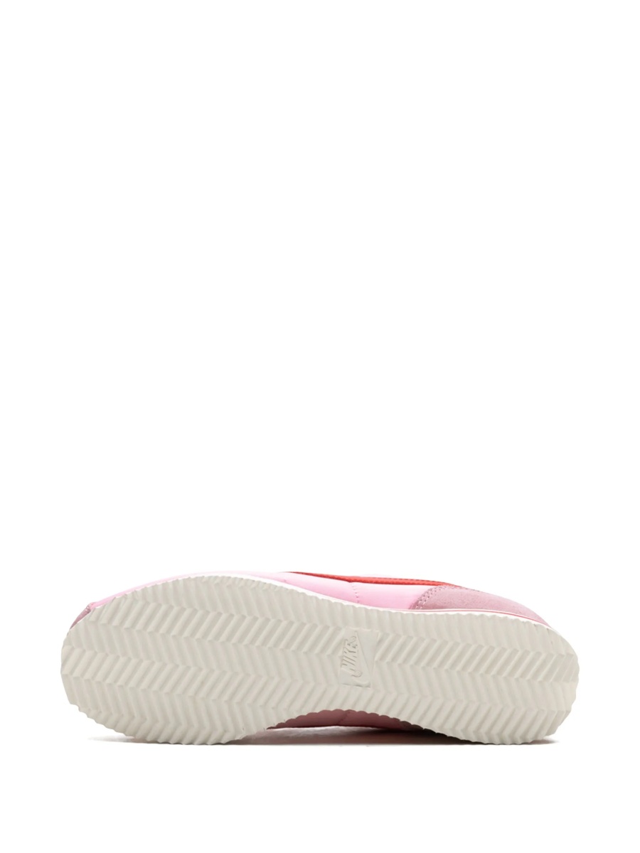 Sneakers Nike cortez roz din piele intoarsa si material textil - Img 4