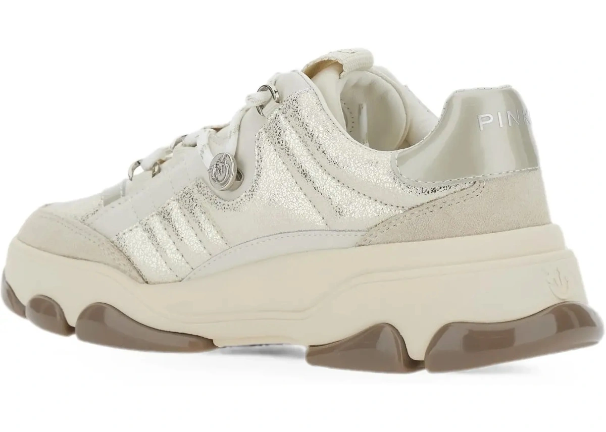 Sneakers Pinko gri din piele - Img 6
