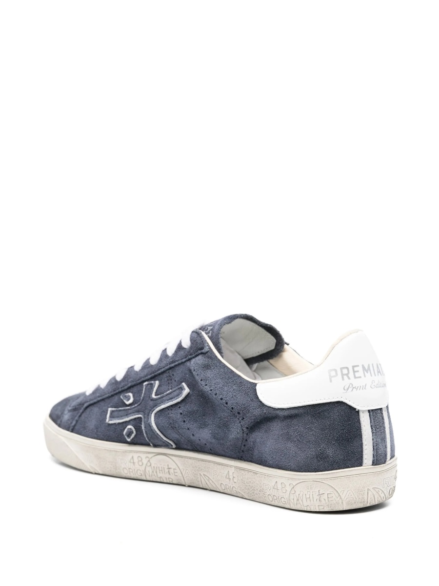 Sneakers Premiata albastri din piele intoarsa - Img 3